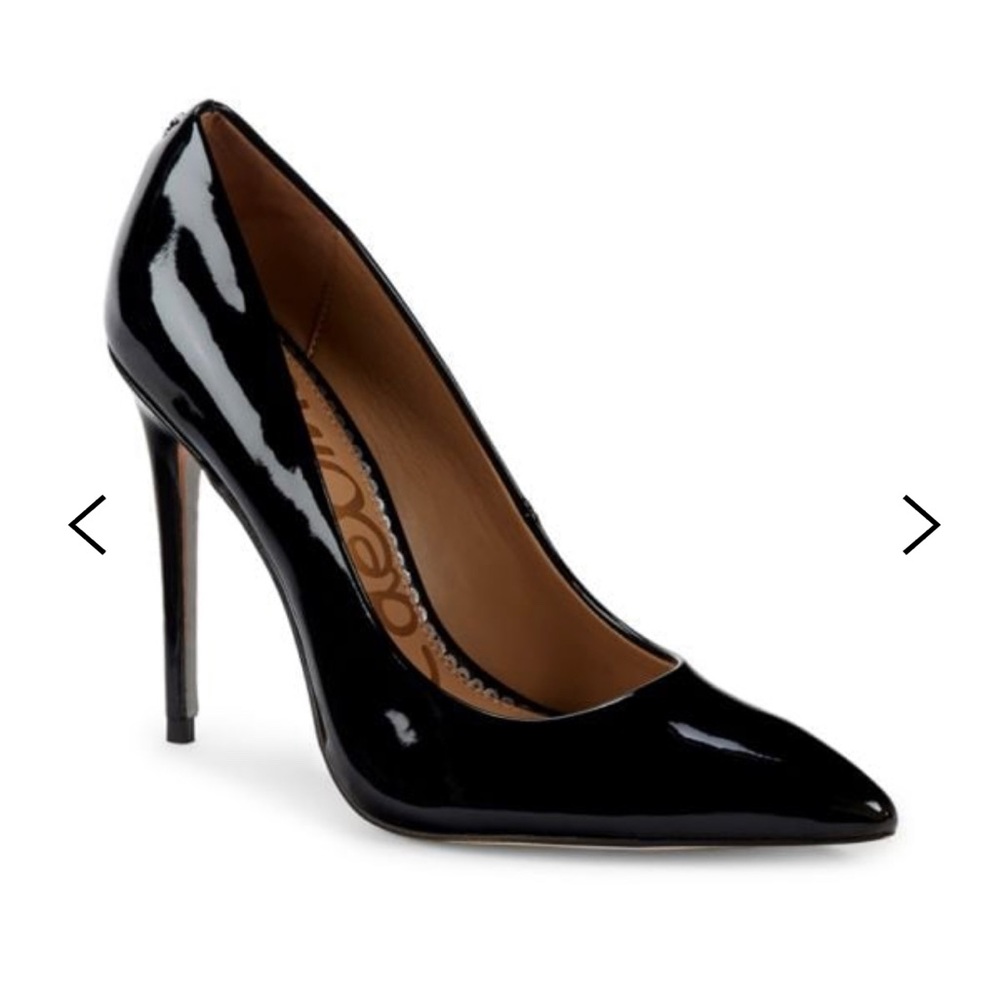 SAM EDELMAN black leather pumps 6.5